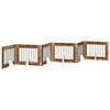 vidaXL F&auml;llbar hundgrind med stativ 6 st Gammalt tr&auml; 482 cm