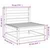 vidaXL Trädgårdssoffa utan armstöd 3 st vit 70x70x67 cm massiv furu