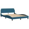 vidaXL Bed with Mattress "Dover" Blue 120x200 cm Velvet