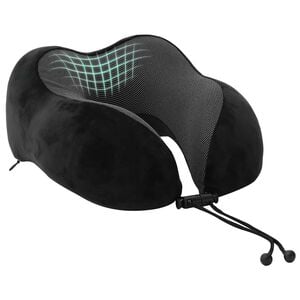 vidaXL Resenackkudde Svart Minneskum 27 x 26 x 14 cm