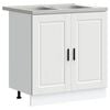 vidaXL Diskb&auml;nkssk&aring;p Porto 2 st Vit 80 x 46 x 81,5 cm Konstruerat tr&auml;