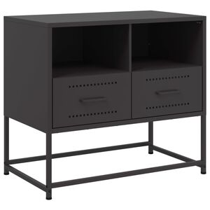 vidaXL TV-sk&aring;p svart 68x39x60,5 cm st&aring;l