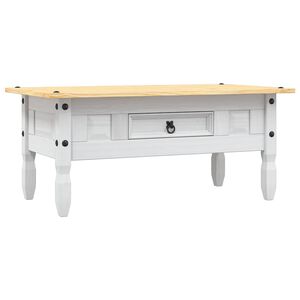 vidaXL Soffbord mexikansk coronastil furu vit 100x55x44 cm