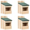 vidaXL F&aring;gelholkar 4 st 12x16x20 cm grantr&auml;