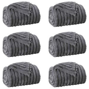 vidaXL Filtar 6 st M&ouml;rkgr&aring; 150 x 130 cm 2,85 kg Fleece