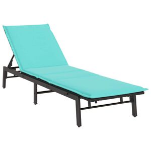 vidaXL Sols&auml;ng med dyna svart konstrotting