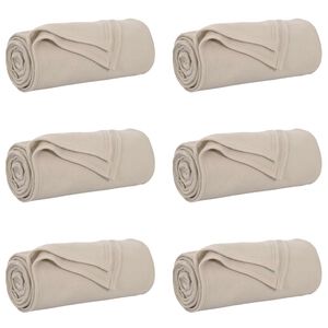 vidaXL Filtar 6 st Beige 170 x 130 cm 1.86 kg Fleece