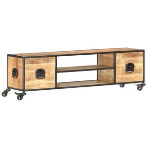 vidaXL TV-b&auml;nk 130x30x39 cm massivt mangotr&auml;