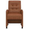 vidaXL Matstolar med hjul 2 pcs Brun 57 x 67 x 98 cm Konstläder