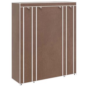 vidaXL Resegarderob med fack och st&auml;nger 45 x 150 x 176 cm brun