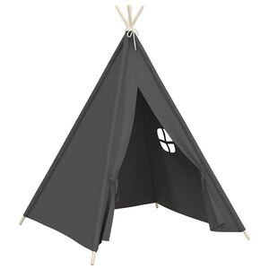 vidaXL Tipit&auml;lt f&ouml;r barn med v&auml;ska peachskin gr&aring; 120x120x150 cm