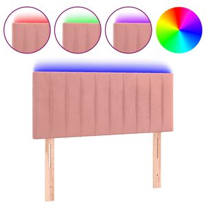 vidaXL S&auml;nggavel LED rosa 100 x 5 x 78/88 cm sammet
