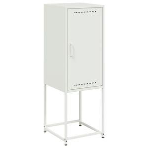 vidaXL H&ouml;gsk&aring;p vit 36x39x107 cm st&aring;l