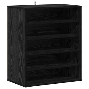vidaXL Skosk&aring;p 60 x 35 x 70 cm Konstruerat tr&auml; Svart ek