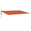 vidaXL Markis inf&auml;llbar orange och brun 4,5x3 m tyg&aluminium