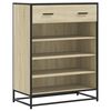 vidaXL Skosk&aring;p sonoma-ek 75x38x97,5 cm konstruerat tr&auml; och metall