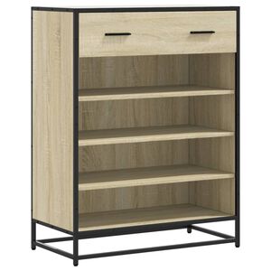 vidaXL Skosk&aring;p sonoma-ek 75x38x97,5 cm konstruerat tr&auml; och metall