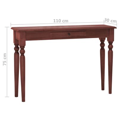 vidaXL Avlastningsbord klassisk brun 110x30x75 cm massiv mahogny