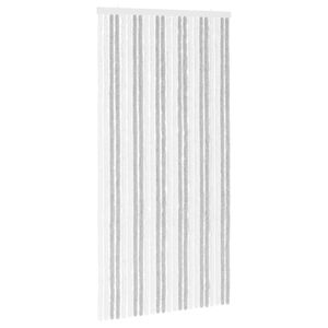 vidaXL Insektsgardin Chenille Ljusgr&aring; och vit. 100 x 200 cm 100% PP
