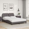 vidaXL Bed Frame without Mattress "Zadar" Black and White 152x203 cm Faux Leather