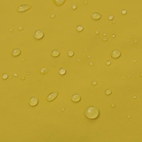 Vattentät lång regnkappa med luva gul M