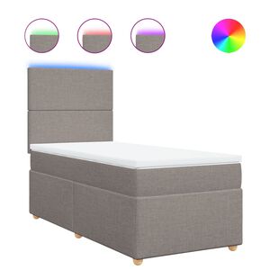 vidaXL Rams&auml;ng med madrass taupe 80x200 cm tyg