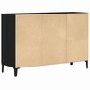 vidaXL Sideboard Svart Ek 103,5 x 35 x 70 cm Konstruerat tr&auml;