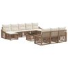 vidaXL Tr&auml;dg&aring;rdsoffset 11 pcs Beige konstrotting