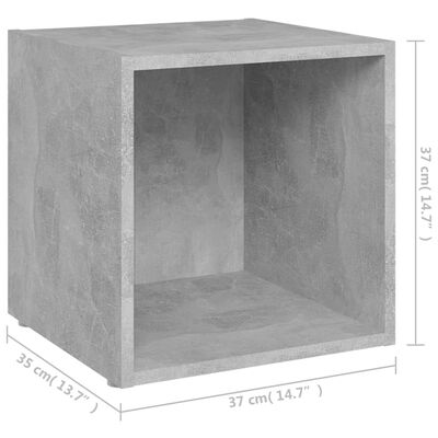 vidaXL TV-bänk betonggrå 37x35x37 cm konstruerat trä