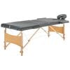 vidaXL Massageb&auml;nk med 3 zoner tr&auml;ram antracit 186x68 cm