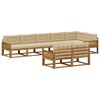 vidaXL Utomhussoffset 8 st Naturlig och Beige