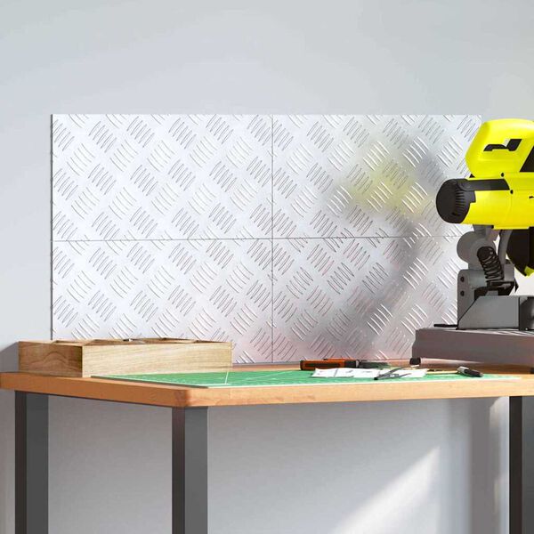 vidaXL Trappsteg Rektangul&auml;r 4 pcs Silver 40 x 20 cm Aluminium