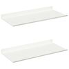 vidaXL Flytande hylla 2 st Vit 40 x 18 x 2,5 cm St&aring;l