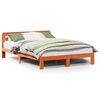 vidaXL S&auml;ngram utan madrass vaxbrun 120x200 cm massiv furu