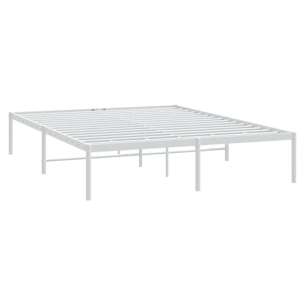 vidaXL Sängram metall vit 140x200 cm