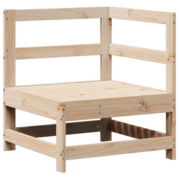 vidaXL Soffgrupp f&ouml;r tr&auml;dg&aring;rden 3 delar massiv furu