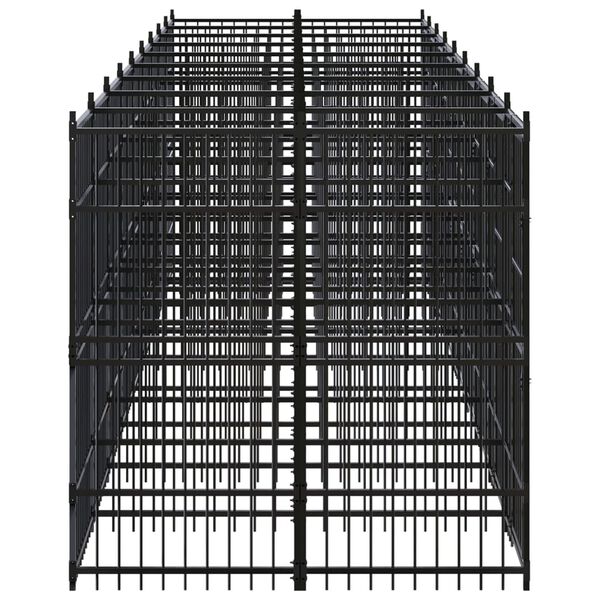 vidaXL Hundg&aring;rd f&ouml;r utomhusbruk st&aring;l 16,59 m&sup2;