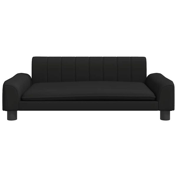 vidaXL Barnsoffa svart 90x53x30 cm konstl&auml;der