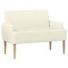 vidaXL Loveseat med knapprapport Gr&auml;ddvit 116 x 67 x 81 cm