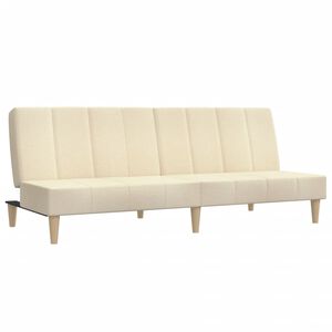 vidaXL B&auml;ddsoffa 2-sits gr&auml;ddvit tyg