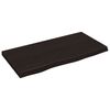 vidaXL V&auml;gghylla m&ouml;rkbrun 80x40x(2-4) cm behandlad massiv ek
