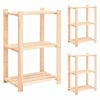 vidaXL F&ouml;rvaringshylla 3 hyllor 3 st 60x38x90 cm massiv furu 150 kg