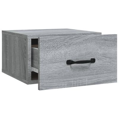 vidaXL Väggmonterade sängbord grå sonoma 35x35x20 cm