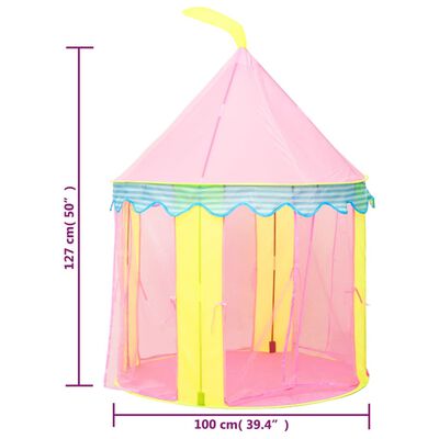 vidaXL Lektält för barn rosa 100x100x127 cm
