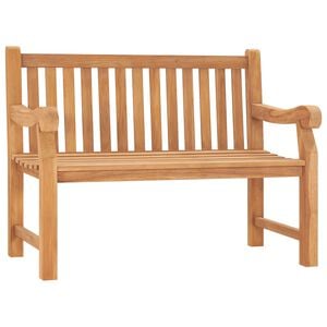 vidaXL Tr&auml;dg&aring;rdsb&auml;nk 114 cm massiv teak