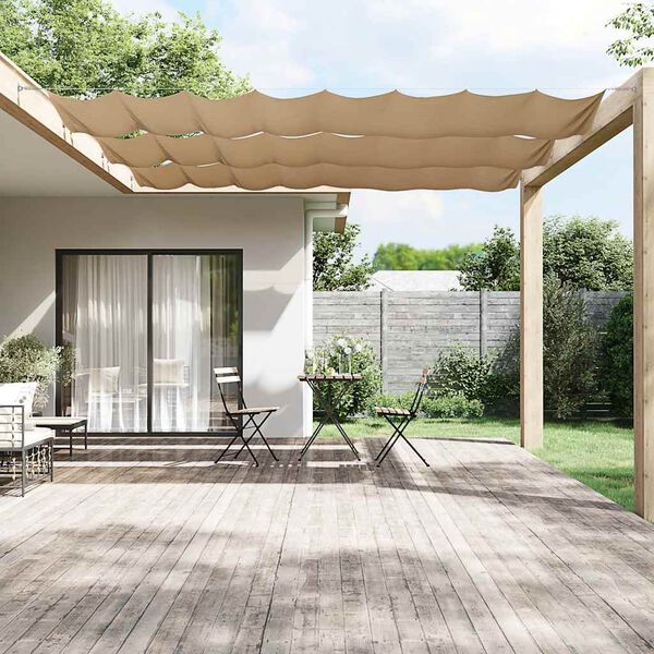 vidaXL Markis vertikal taupe 100x1200 cm oxfordtyg
