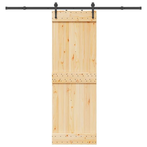 vidaXL Skjutd&ouml;rr med beslag 70x210 cm massiv furu