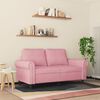 vidaXL Soffa 2-sits rosa 120 cm sammet