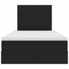 vidaXL F&ouml;rvaringss&auml;ng med LED med madrass Svart 120 x 190 cm Sammet