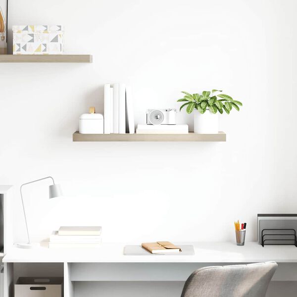 vidaXL Sv&auml;vande v&auml;gghylla ek 80x23,5x3,8 cm MDF